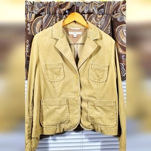 Y2K vintage authentic Tommy Hilfiger womens khaki corduroy jacket, size XL, EUC